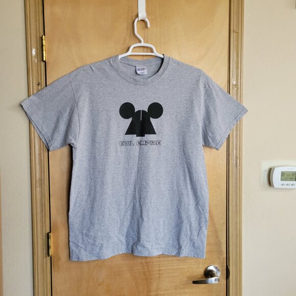 💚Evil Empire XL T-shirt  Mickey Mouse Darth Vader Mixup - Picture 1 of 5